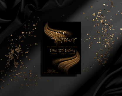 Surprise 30th Birthday Invitation Template | Editable Canva Template | 5x7in & WhatsApp | Digital Download