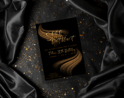Surprise 30th Birthday Invitation Template | Editable Canva Template | 5x7in & WhatsApp | Digital Download