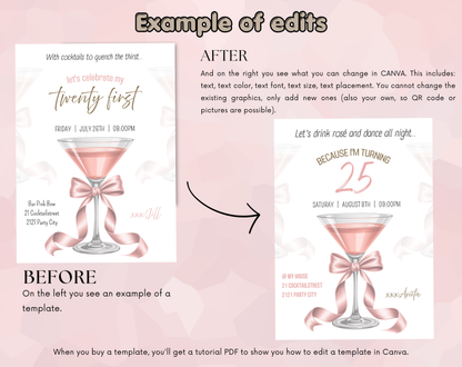 24th Birthday Tequila Squad Invitation Template | Editable Canva Template | 5x7in & WhatsApp | Digital Download