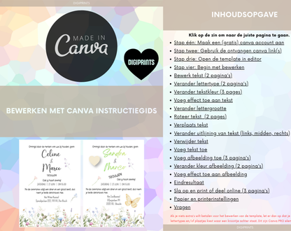 High Tea Babyshower Uitnodigingstemplate | Bewerkbare Canva Template | A5, A6 & WhatsApp | Digitale Download