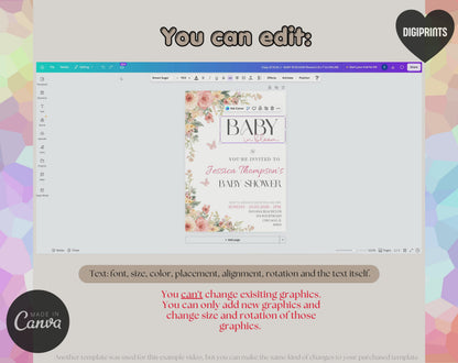 Surprise 40th Birthday Invitation Template Teal Blue | Editable Canva Template | 5x7in & WhatsApp | Digital Download